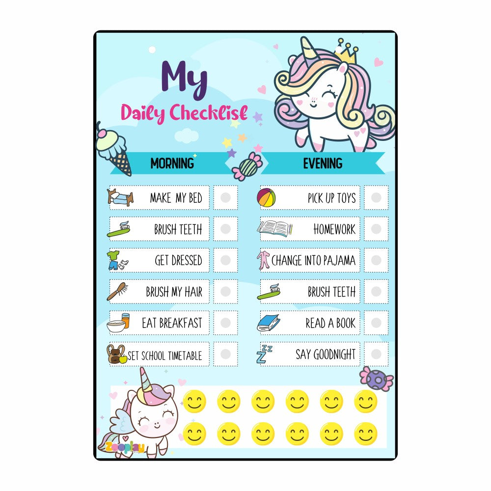 Daily Reward Chart Personalised – Unicorn Sparkle