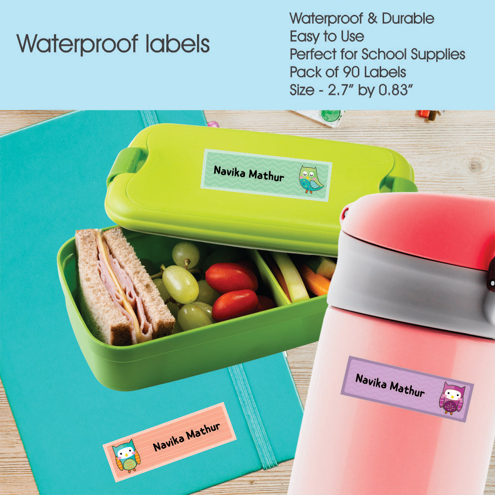 Waterproof Name Labels - Little Hoots