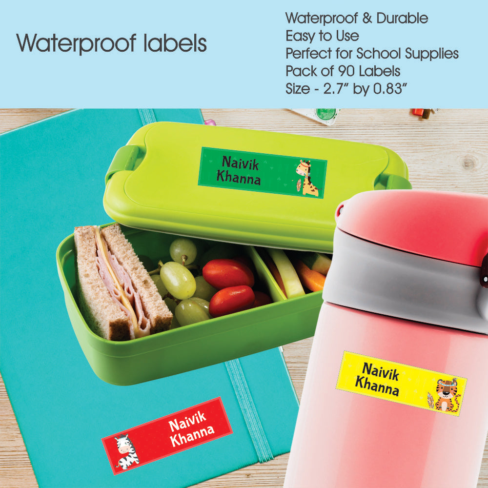 Waterproof Name Labels - Bright & Wild