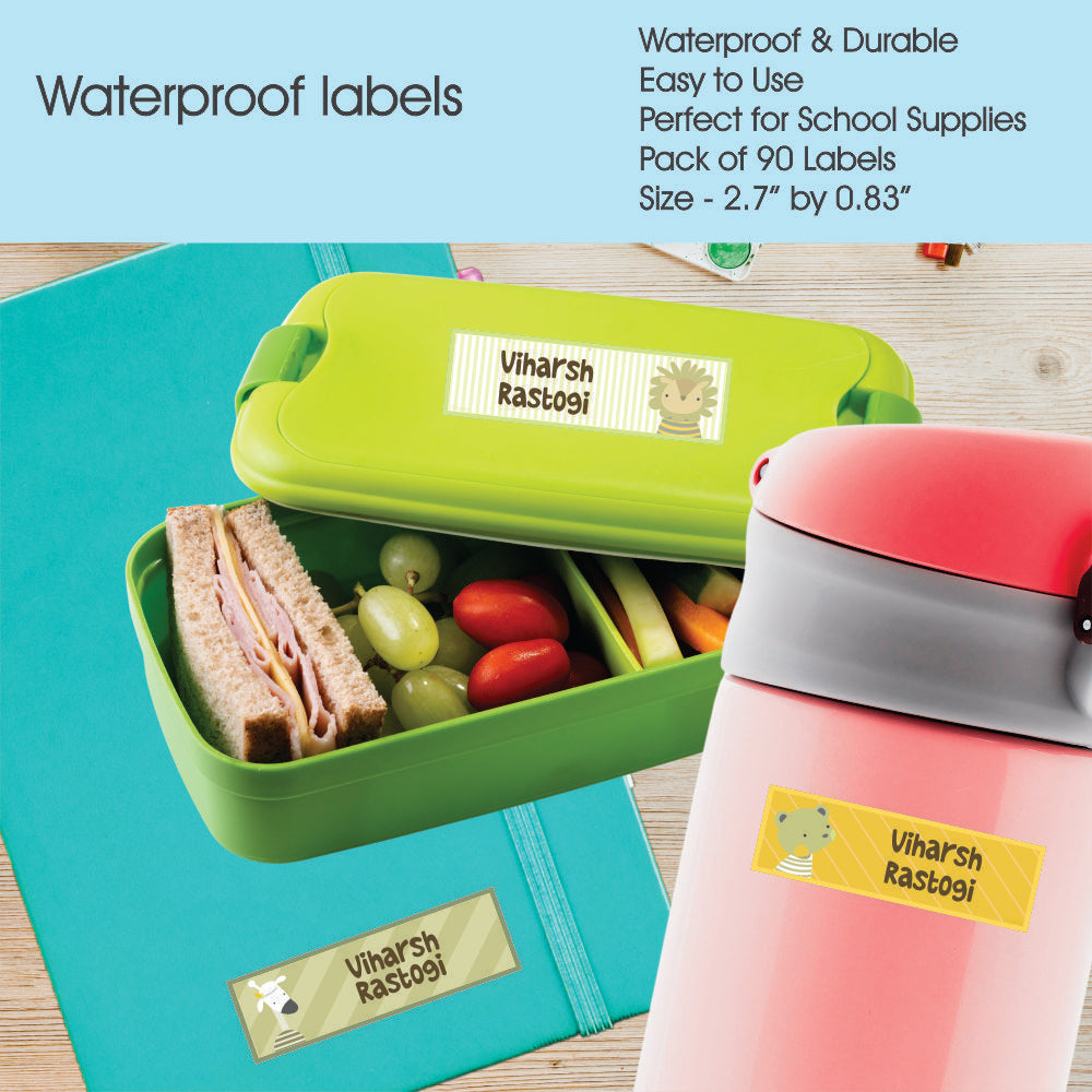 Waterproof Name Labels - Animal Hugs