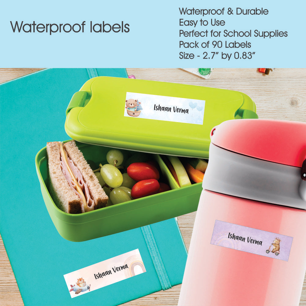 Waterproof Name Labels - Baby Safari