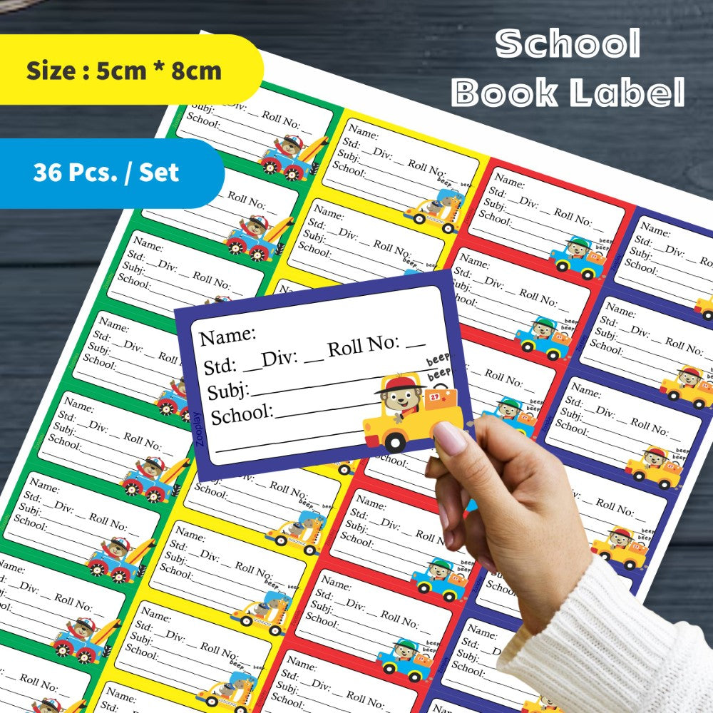 Kids Book Labels - Animal Drive