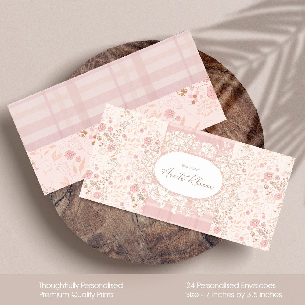 Personalised Envelopes - Pink Petals