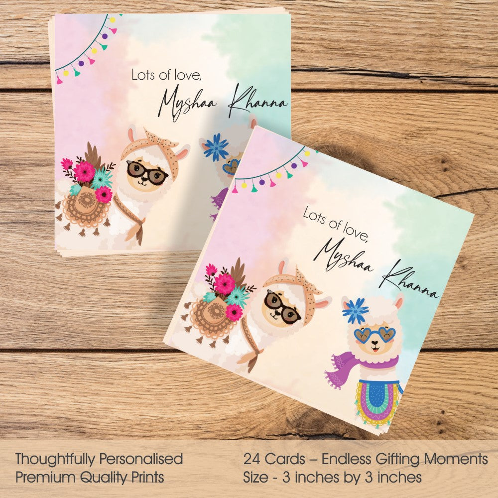 Gift tags Square - No Drama Llama