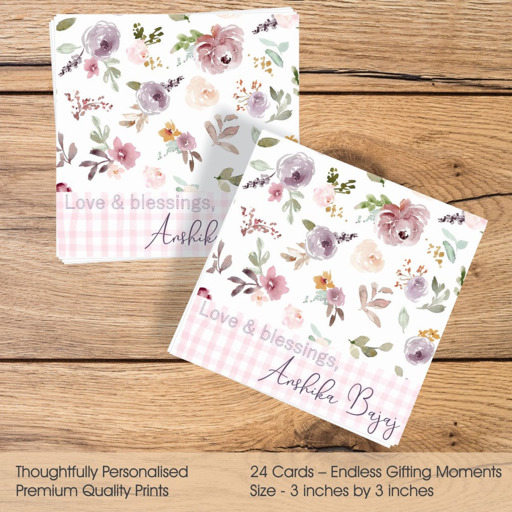 Gift tags Square - Floral Bliss