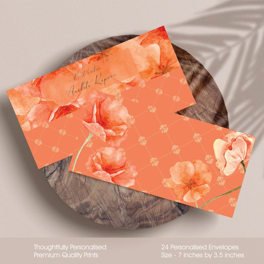 Personalised Envelopes - Peachy Petals