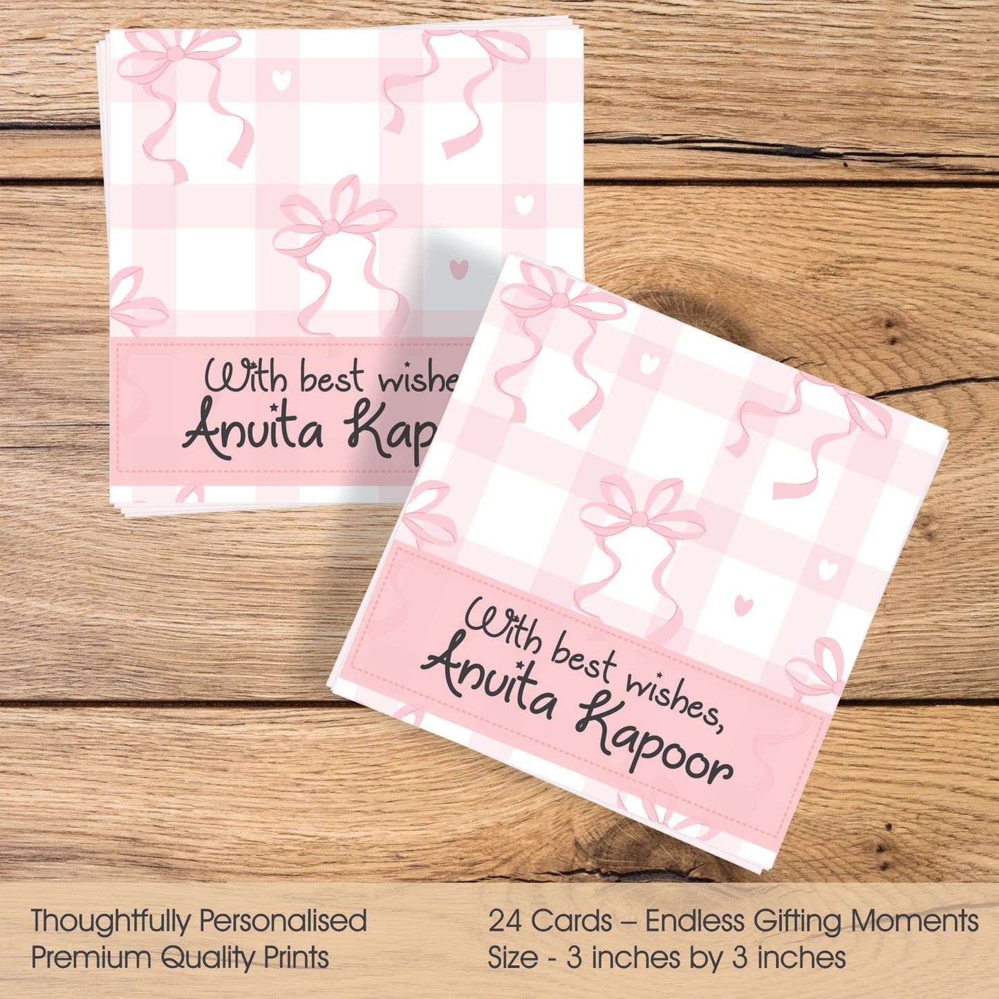 Gift tags Square - Pretty Bows