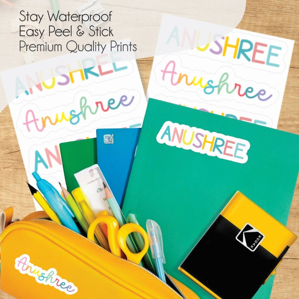 Signature Name Labels - Rainbow Hues