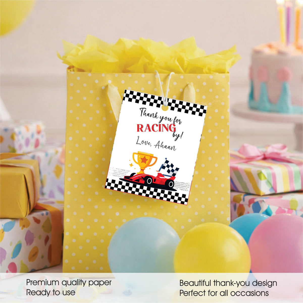 Thank You Tag - Little Racer