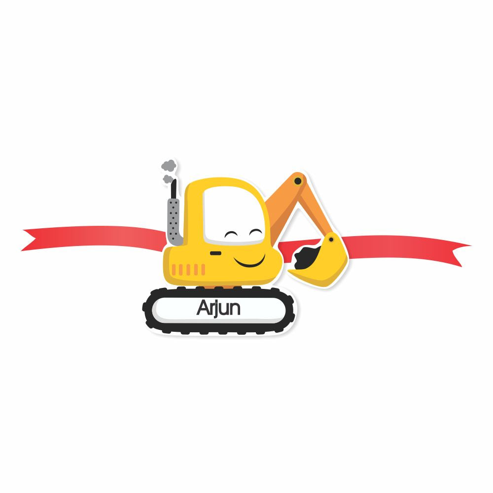 Magnetic Rakhi - Construction yellow