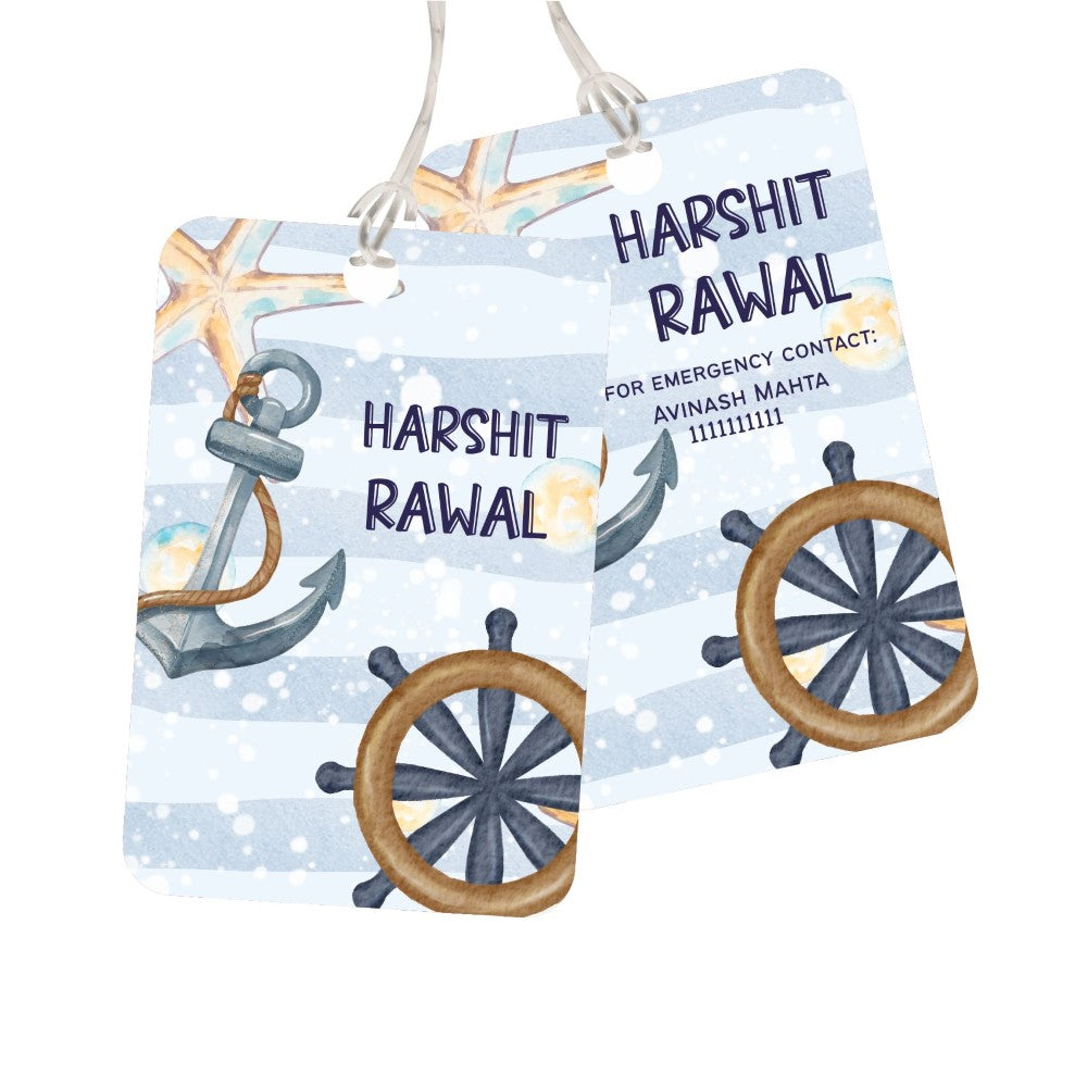 Bag Tag - Anchor & waves