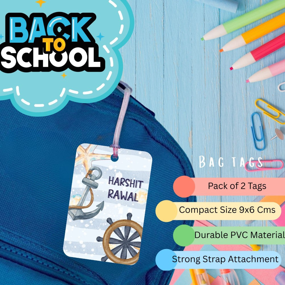 Bag Tag - Anchor & waves