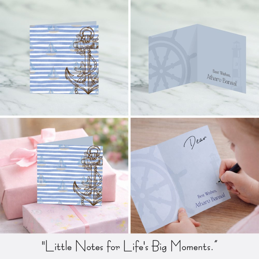 Personalised GIft Notecard - Anchored Wishes