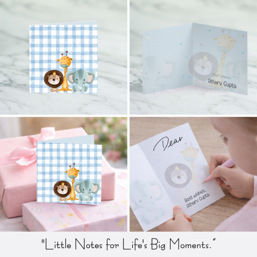 Personalised GIft Notecard - Animal Hugs