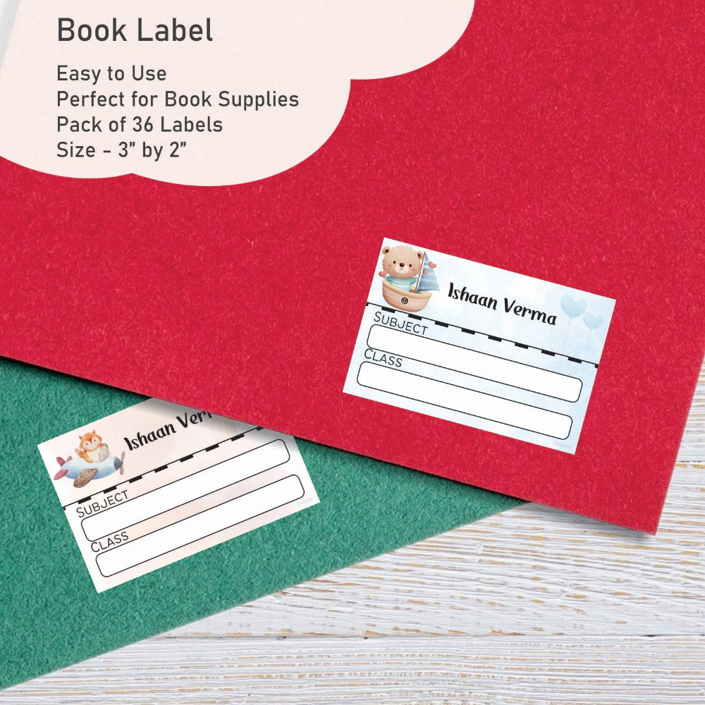 Personalised Book Labels - Baby Safari