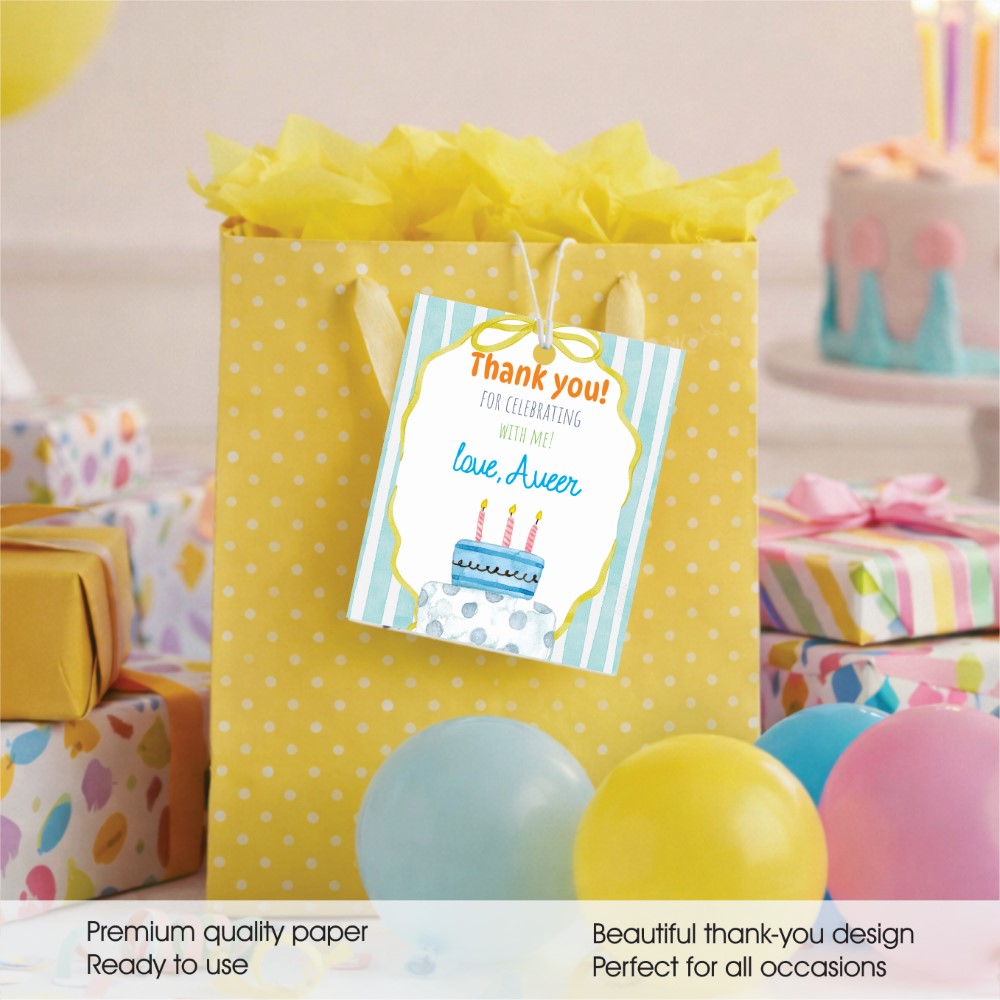 Thank You Tag - Birthday Fun