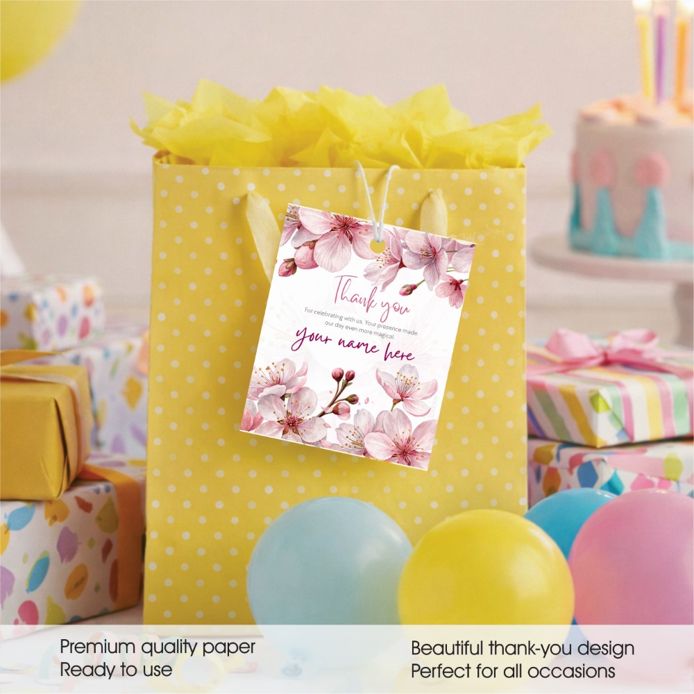 Thank You Tag - Blush Blossom