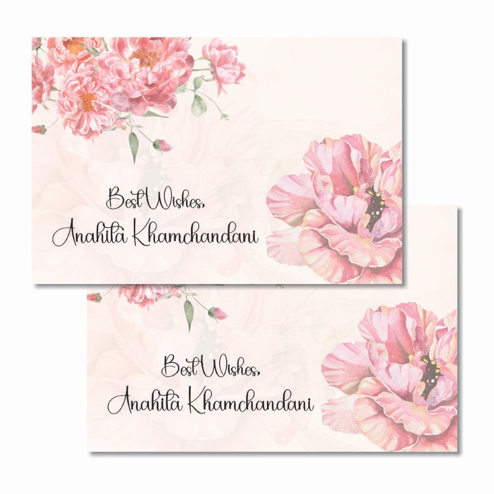 Gift tags rectangle - Blush Petals