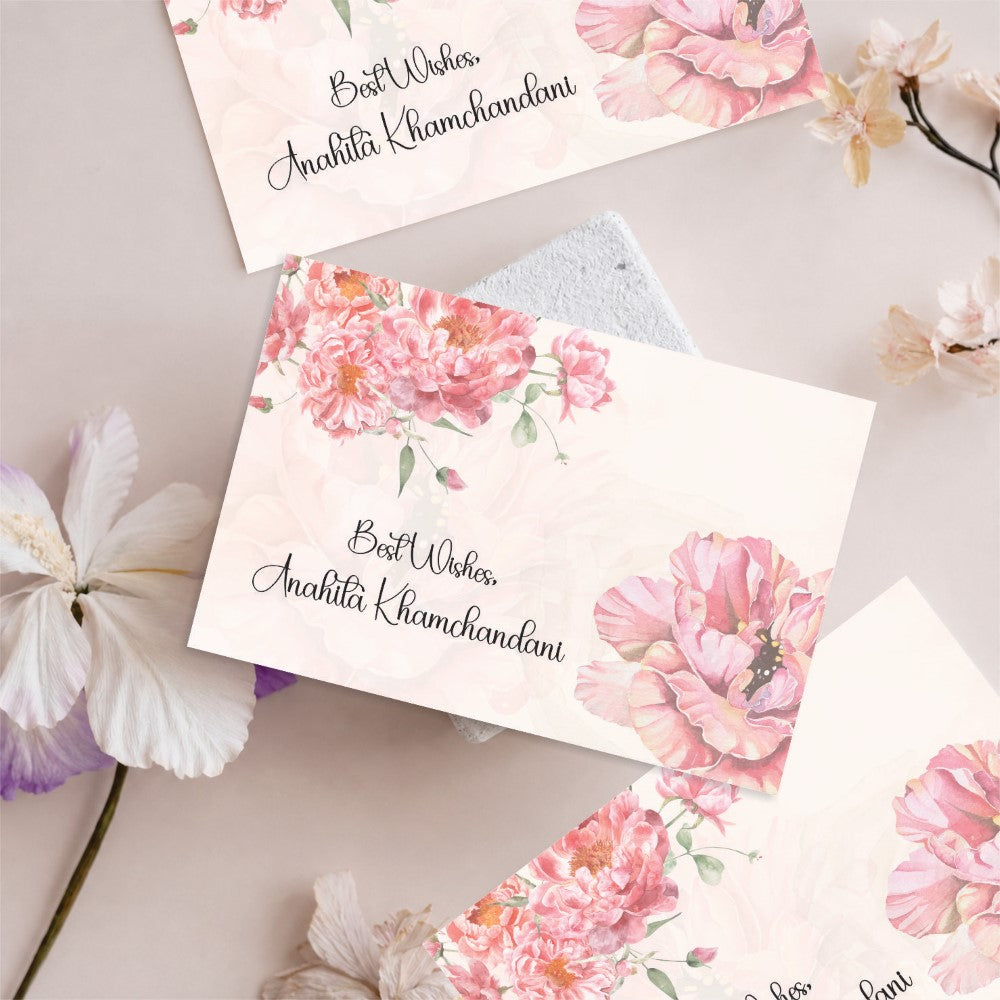Gift tags rectangle - Blush Petals