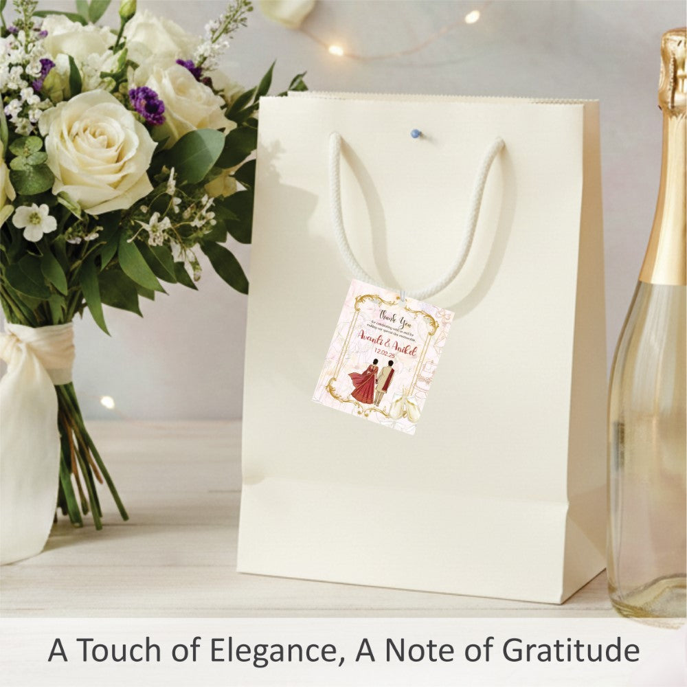 Wedding Thank You Tag - Classic Gold