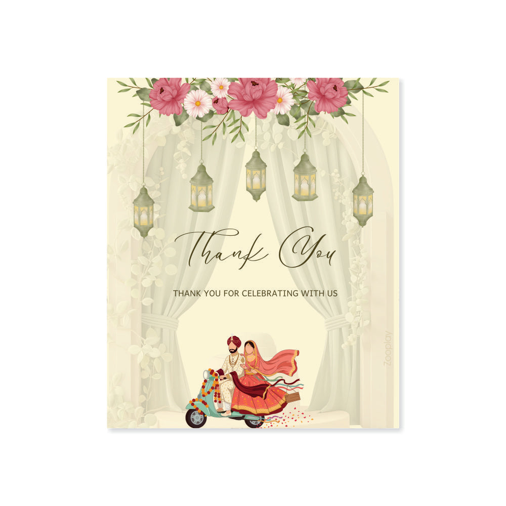 Wedding Thank You Tag - Classic Couple
