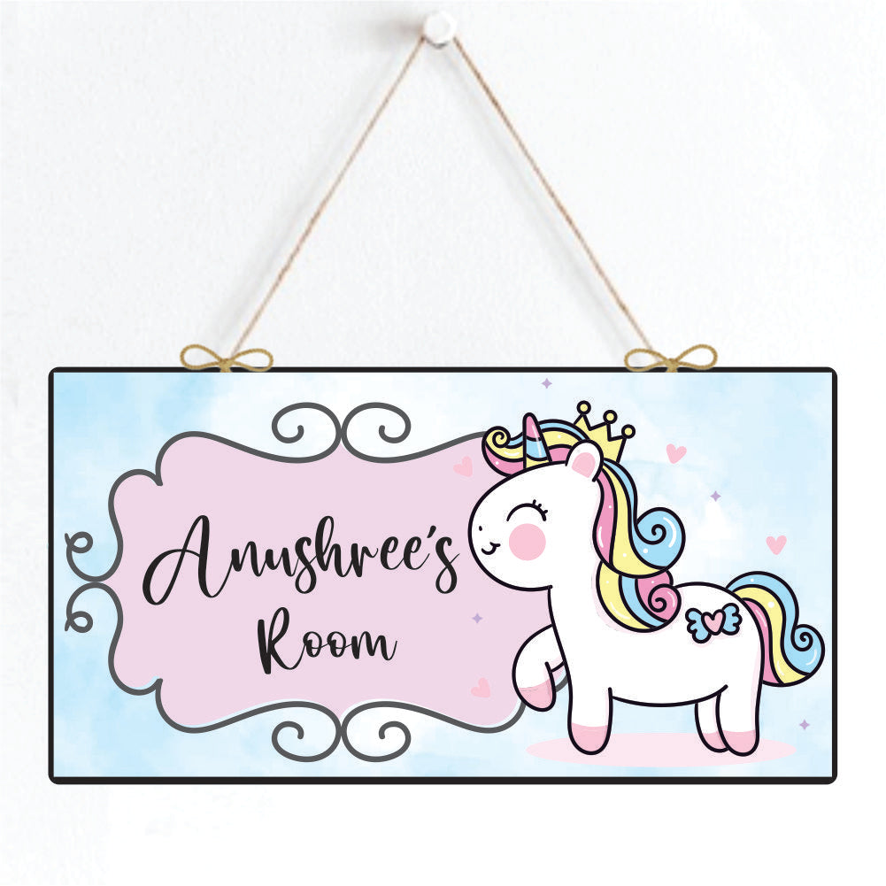 Personalised Door Sign - Unicorn Sparkle
