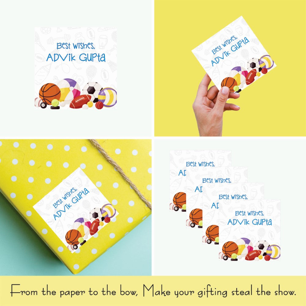 Gift tags Square - Game on