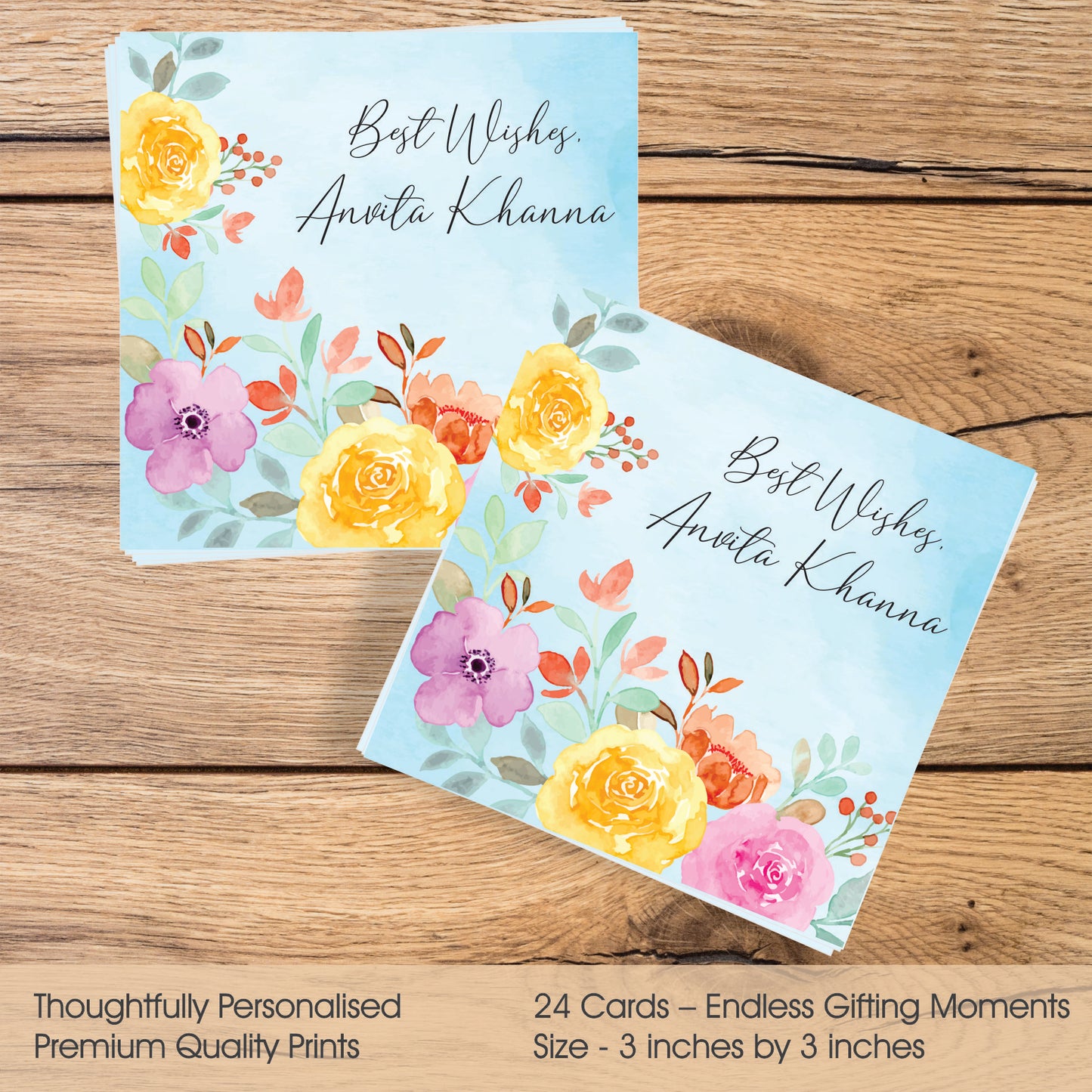 Gift tags Square - Floral Whisper