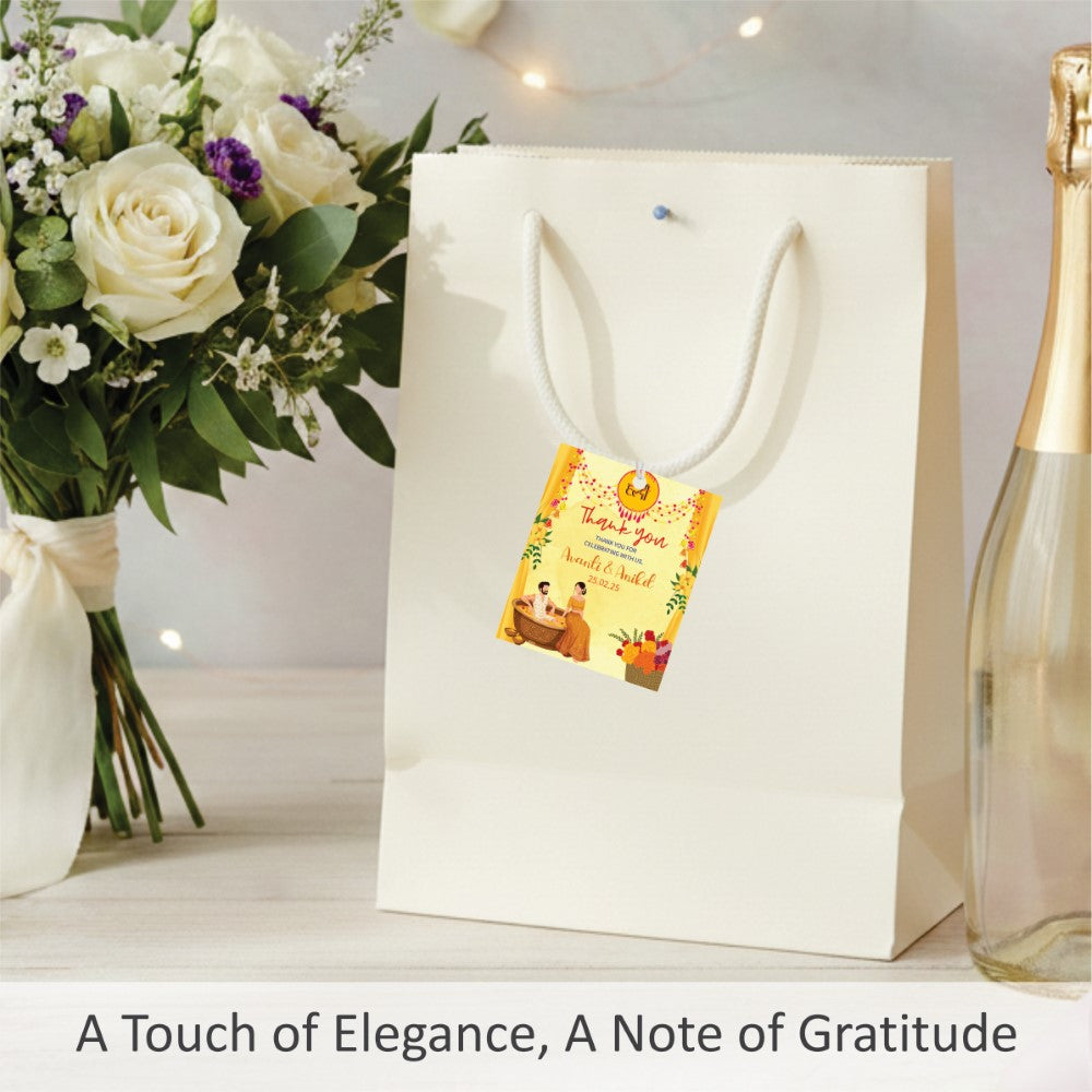 Wedding Thank You Tag - Haldi Celebration