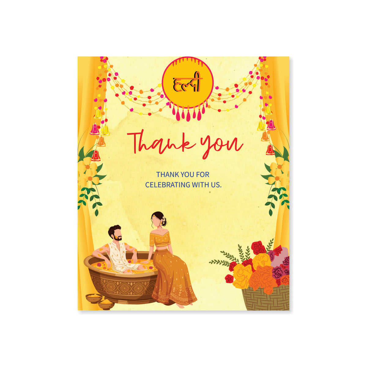 Wedding Thank You Tag - Haldi Celebration