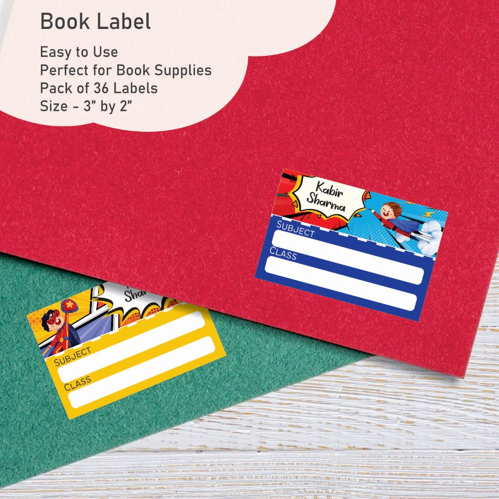Personalised Book Labels - Hero Power