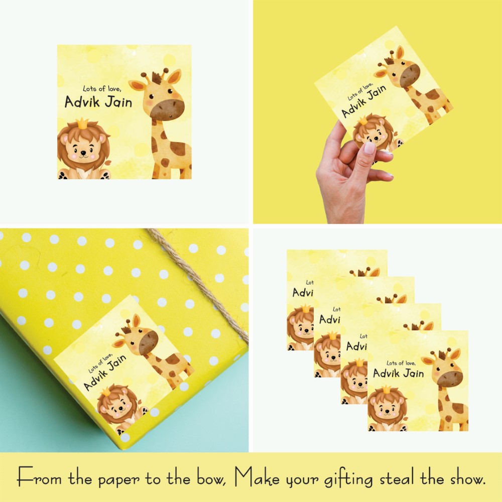 Gift tags Square - Jungle fun