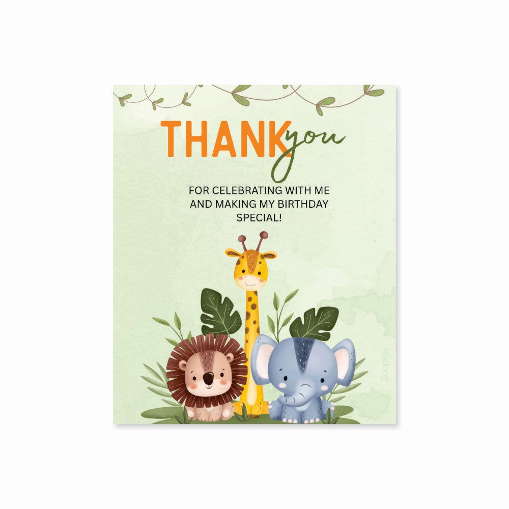 Thank You Tag - Little Safari