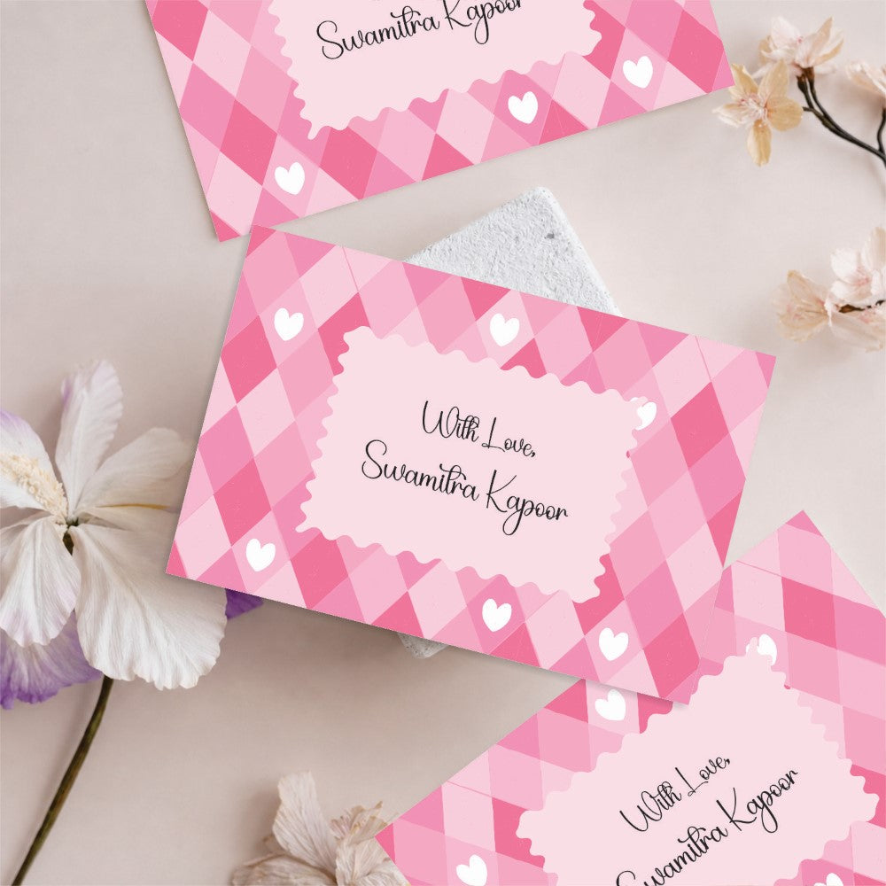 Gift tags rectangle - Pink Elegance