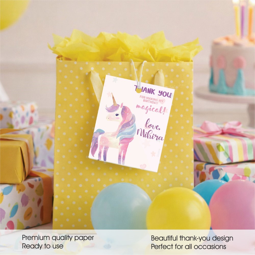 Thank You Tag - Pink Unicorn