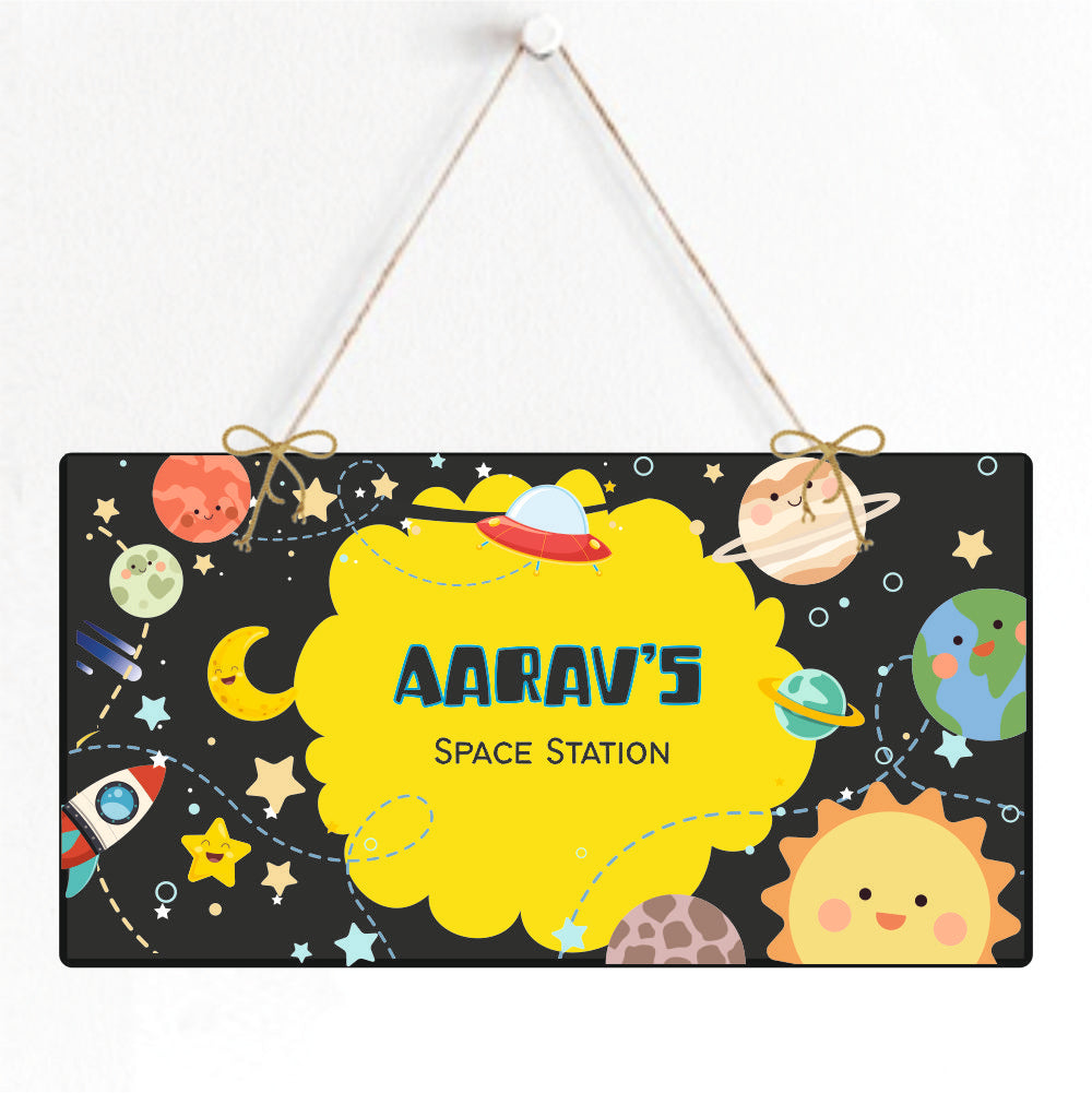 Personalised Door Sign - Space Station