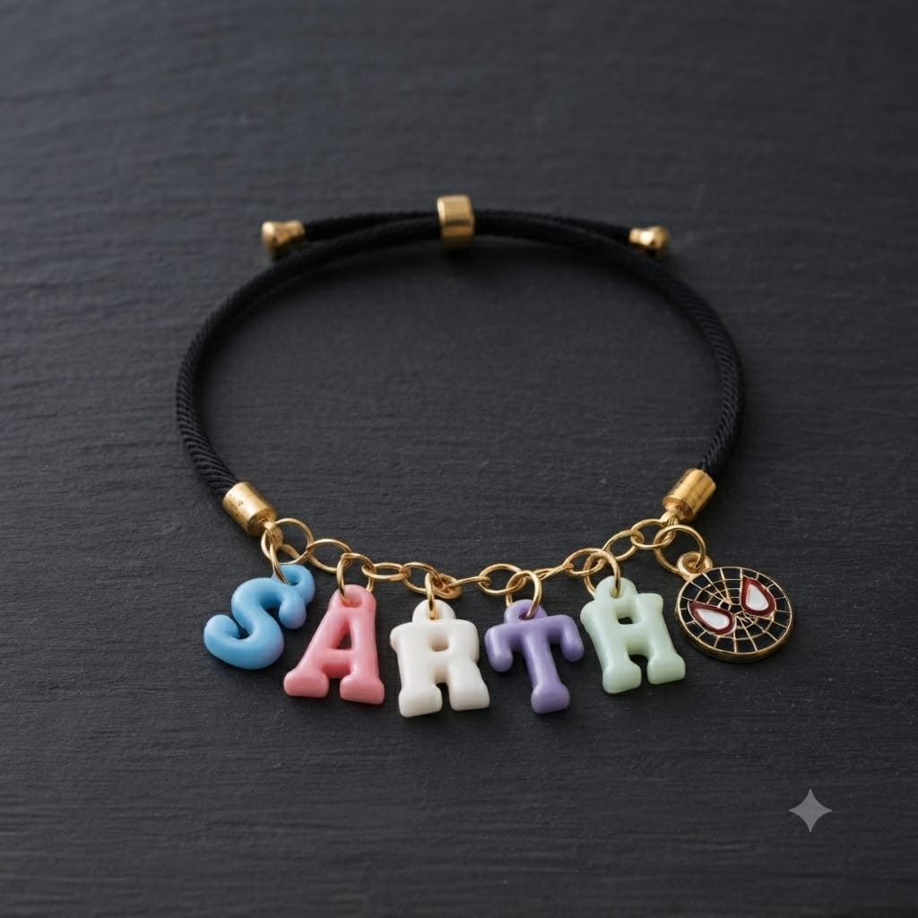 Bracelet Rakhi - Colored Name