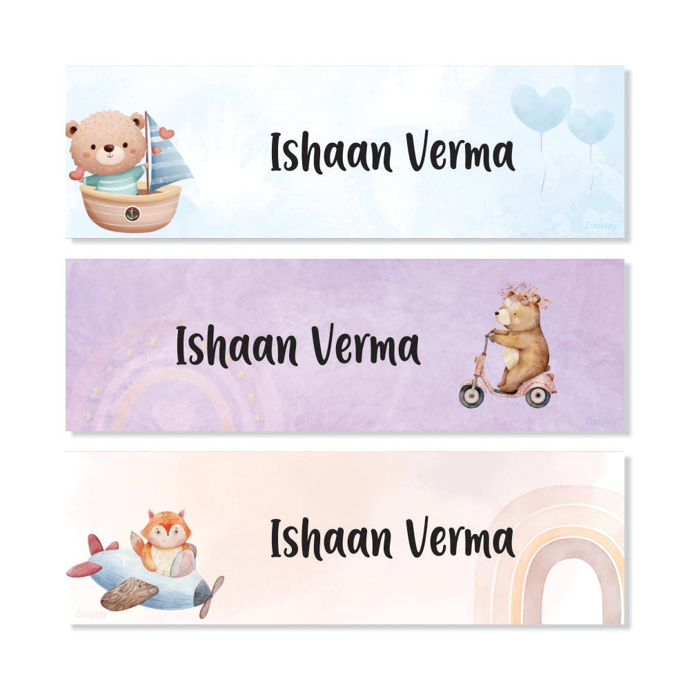 Waterproof Name Labels - Baby Safari