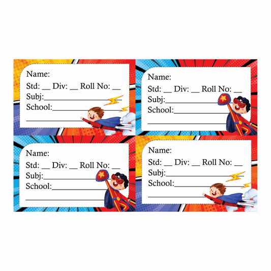 Kids Book Labels - Hero Power