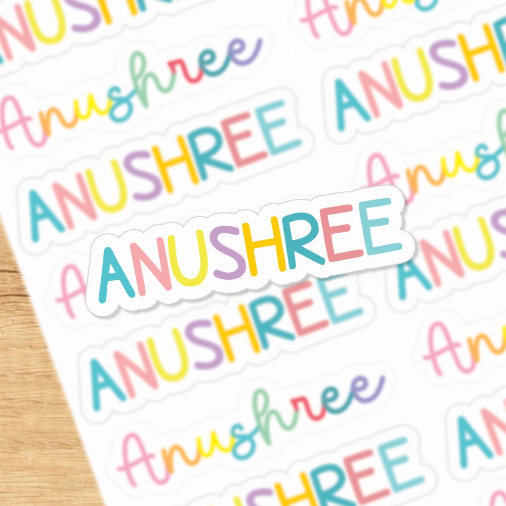 Signature Name Labels - Rainbow Hues