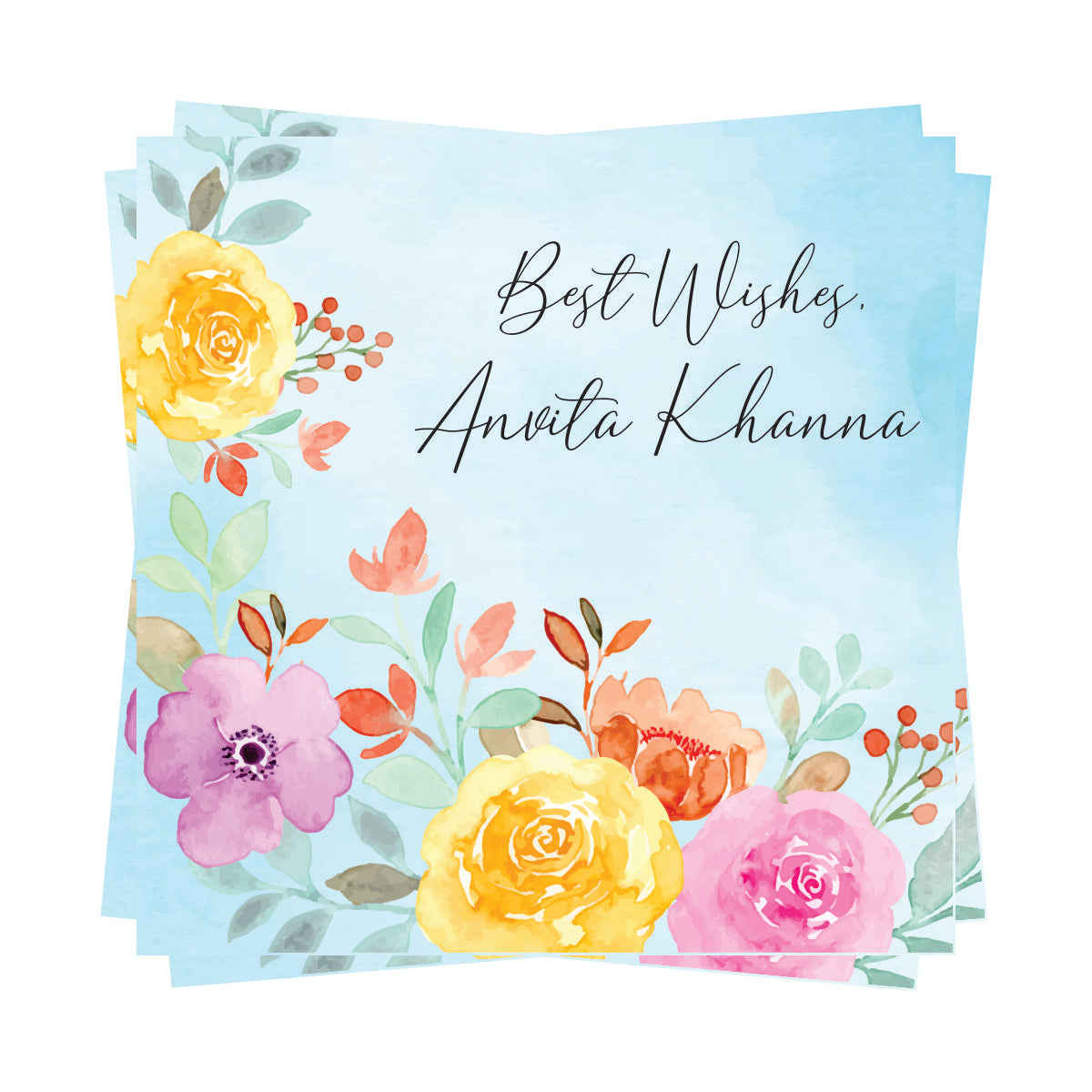 Gift tags Square - Floral Whisper