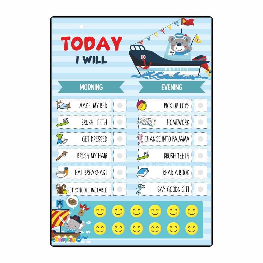 Daily Reward Chart Personalised  –  Sailor