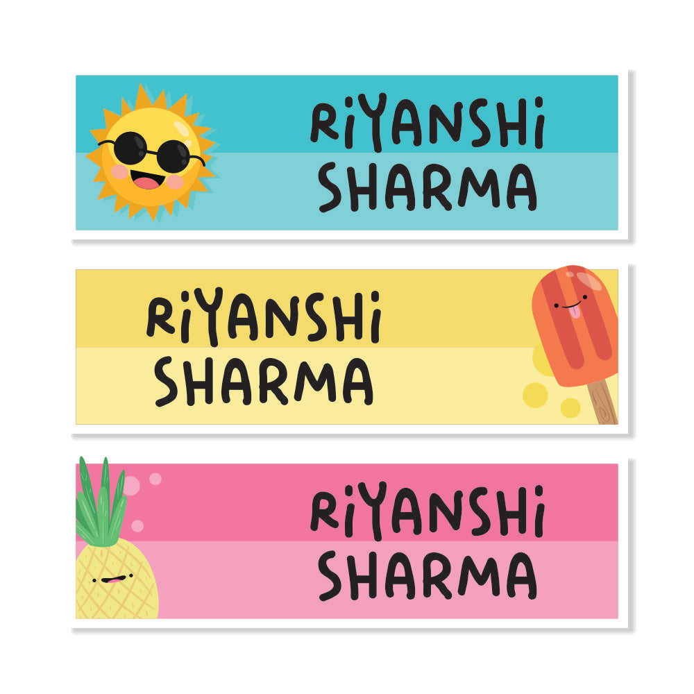 Waterproof Name Labels - Sunny Days