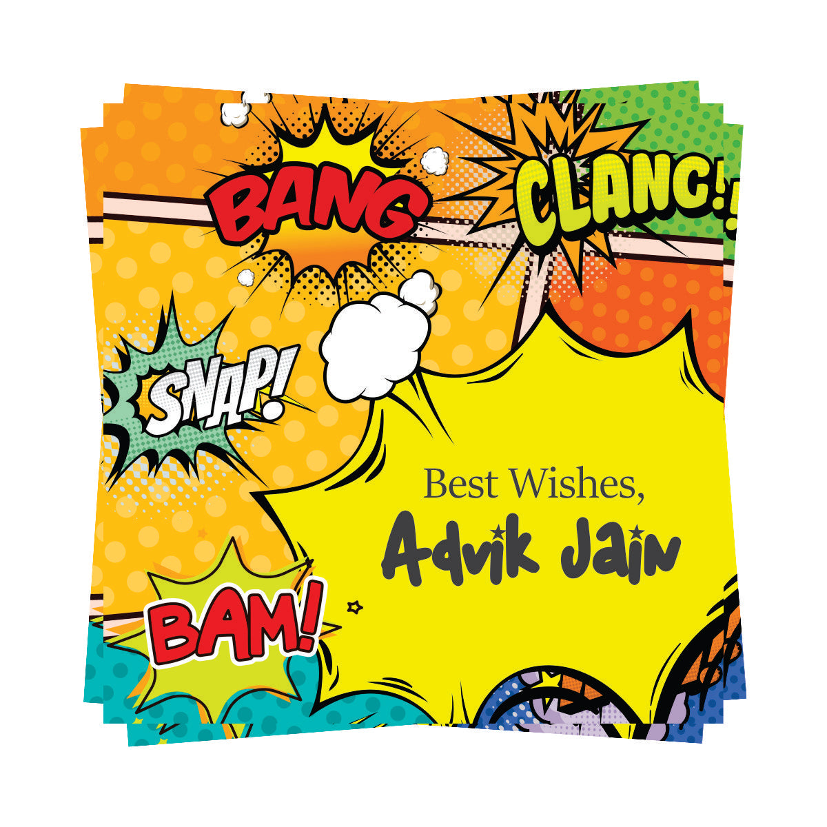 Gift tags Square - Comic  Burst