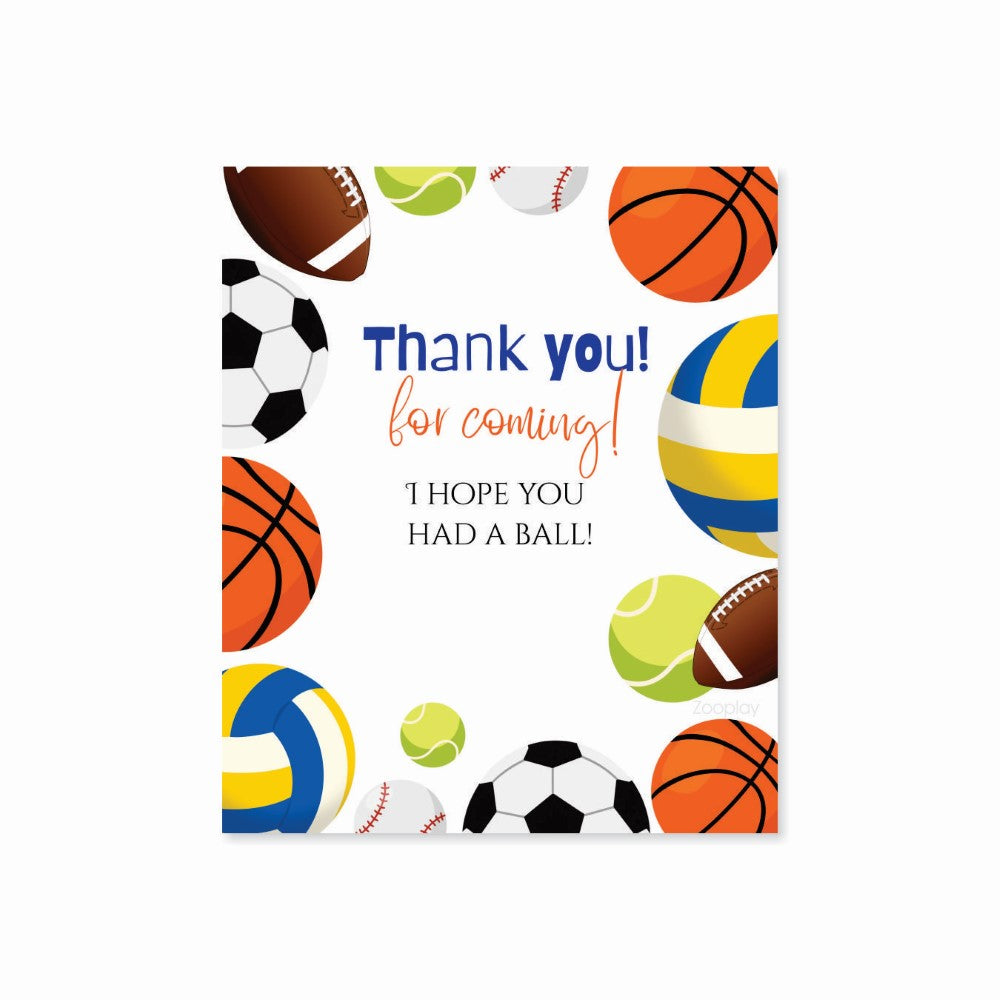 Thank You Tag - Sports On