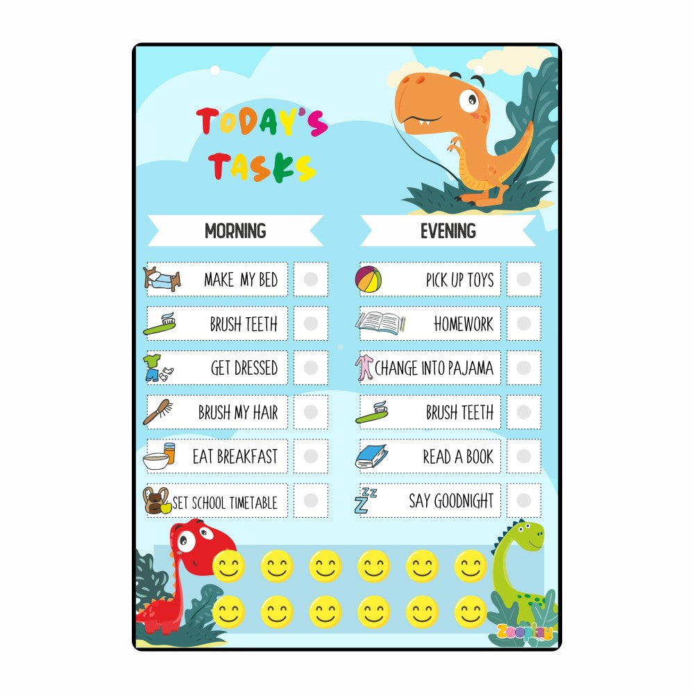 Daily Reward Chart Personalised  –  Roar and explore