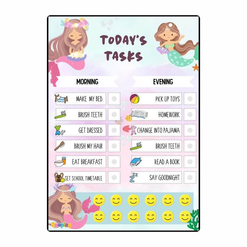 Daily Reward Chart Personalised  –  Mermaid Cove