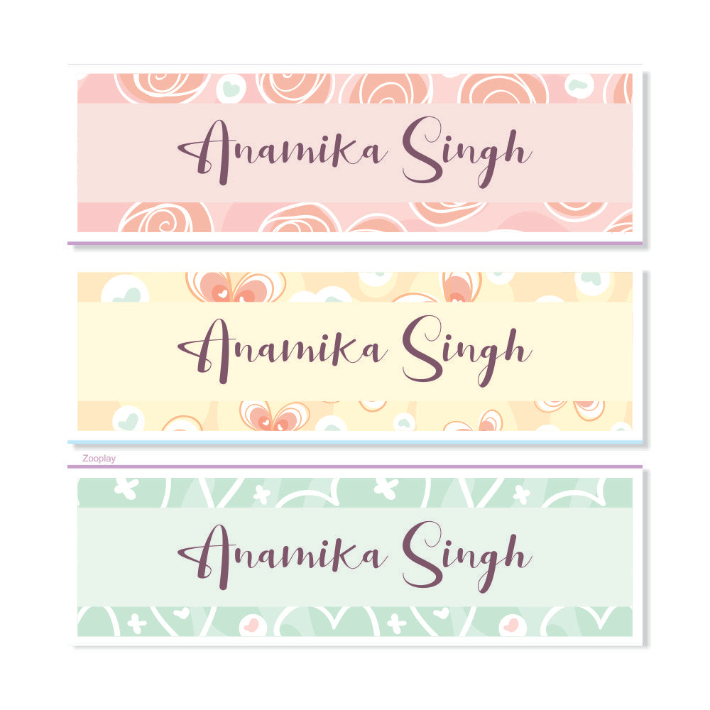 Waterproof Name Labels - Pretty Petals