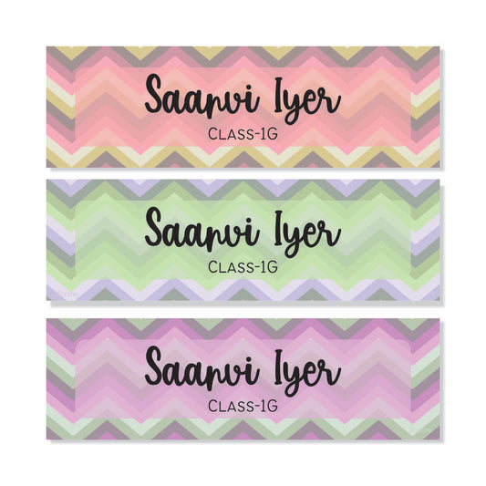 Waterproof Name Labels - Zig Zag vibes