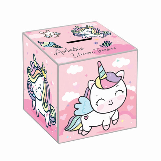 My Money Box personalised -  Unicorn Sparkle